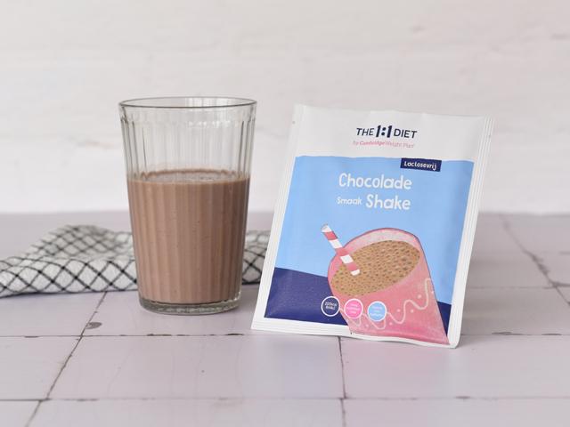 Chocoladesmaak shake lactosevrij