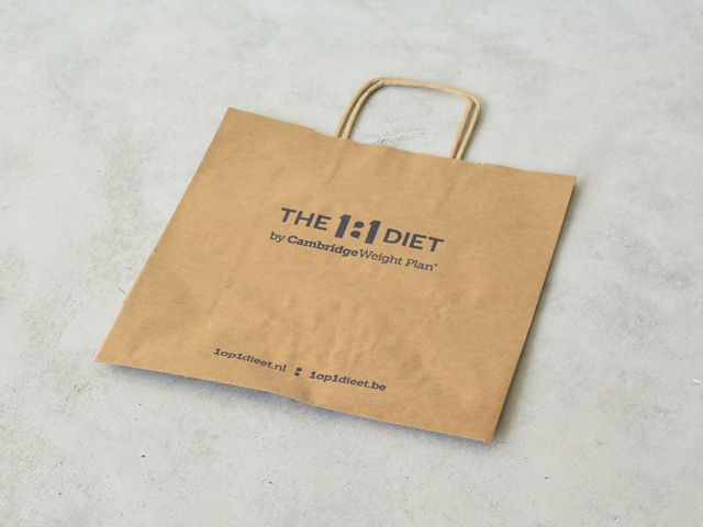 Papieren Tas Klein (23x25x10cm) per 10 stuks