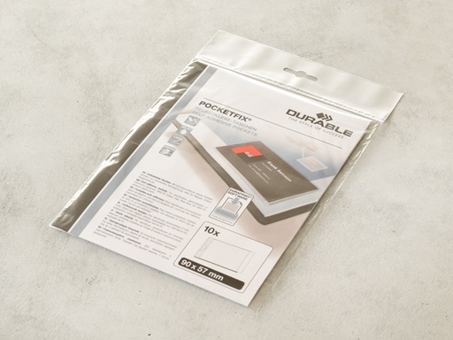 [ZVK] Zelfklevende Visitekaarthoesjes 95x60 mm zakje a 10 stuks voor cliëntenmap